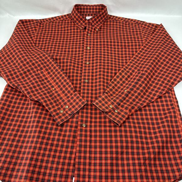 Brooks Brothers Shirt Men's Size L Original Polo Red Black Plaid Button Up - Picture 9 of 11